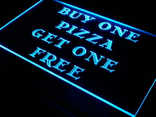 Pizza Buy One Get One Free Cafe Neon Light Sign